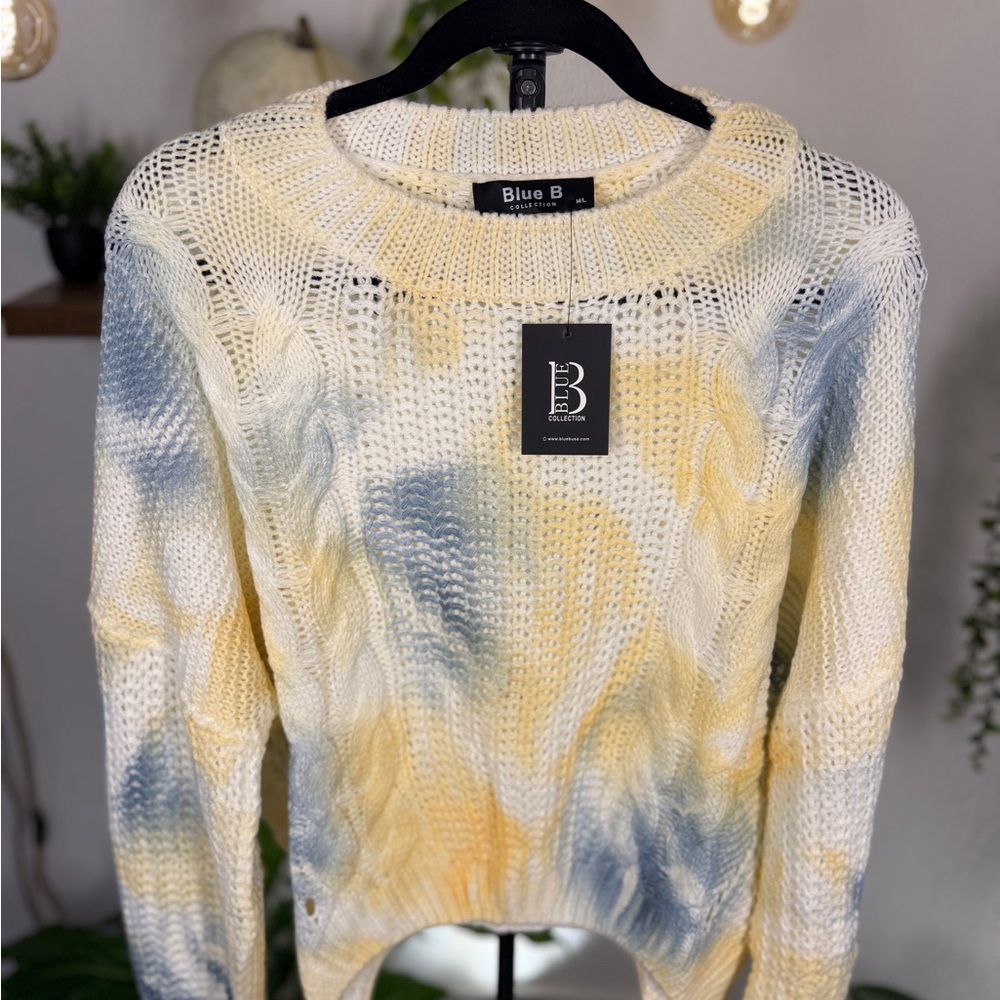 Women's Multicolor Cable Knit Sweater